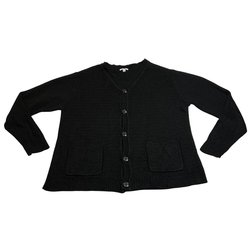 Fashion Nova Men V-Neck Knit Button Up Cardigan Size XL Minimalist Preppy Casual